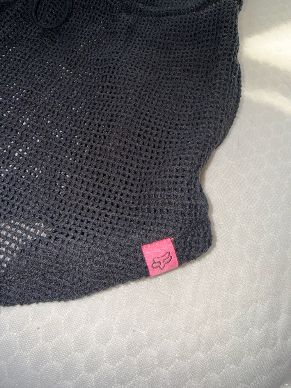 120. Fox Black Mesh Swim Coverup with Front Buttons - Picture 2 of 4
